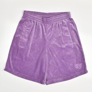 Teddy Fresh Velvet Velour Purple Basketball Shorts - XS